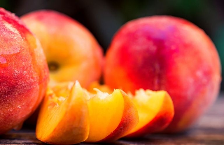 Slices of fruits and apples