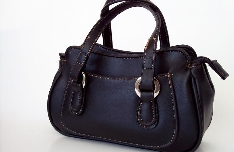 A black handbag