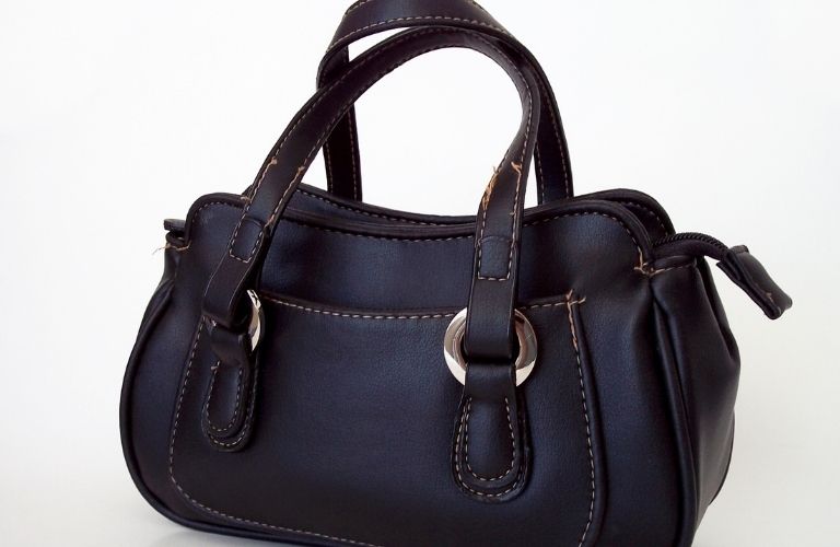 A black hand bag