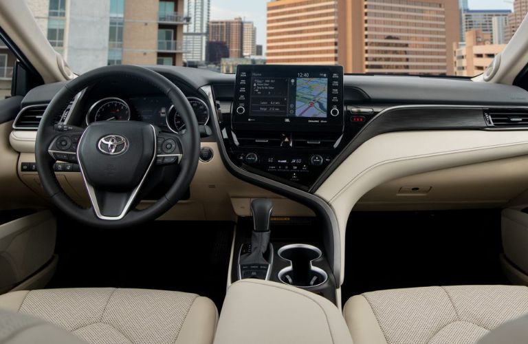 Front console of the 2021 Toyota Camry