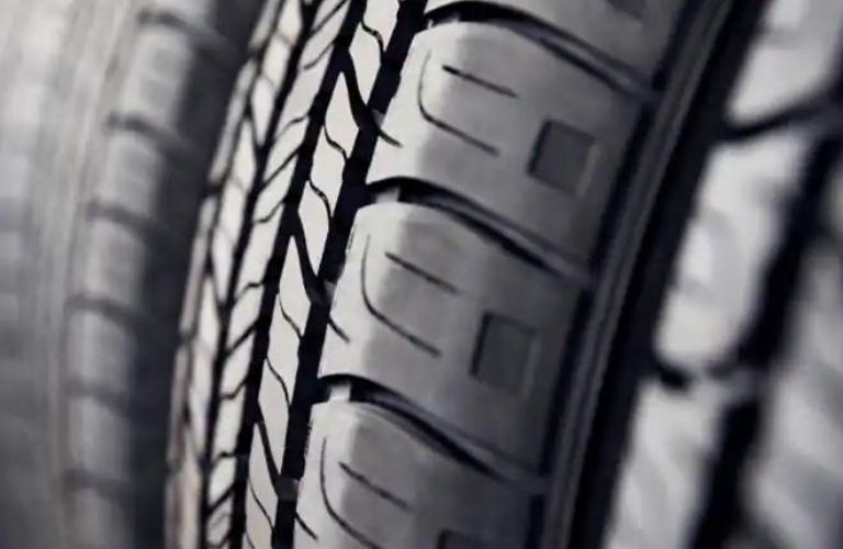 Closeup of a tire